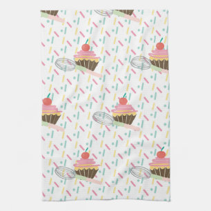 Cupcake Bakery Kitchen Whisk   Foodie Lovers Towel