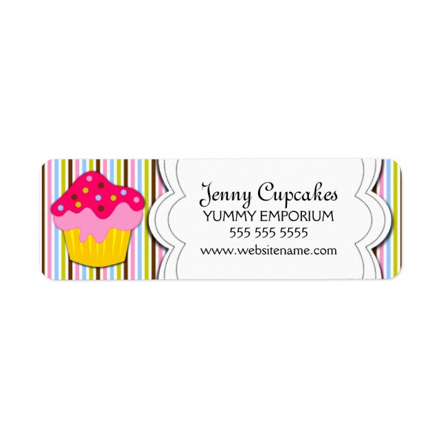 Cupcake Bakery Labels (Front)