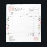 Cupcake Bakery Mixer Order Form Invoice  Notepad<br><div class="desc">Pastry Cupcake Bakery Order Form Invoice with a vintage mixer</div>