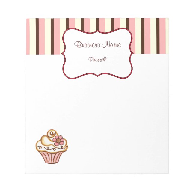 Cupcake Bakery Notepad (Front)