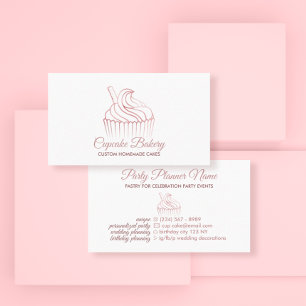 Cupcake bakery pastry chef Whipped Cream Business Card