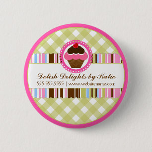 Cupcake Bakery Personalized 2 Inch Round Button
