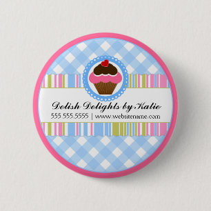 Cupcake Bakery Personalized Button