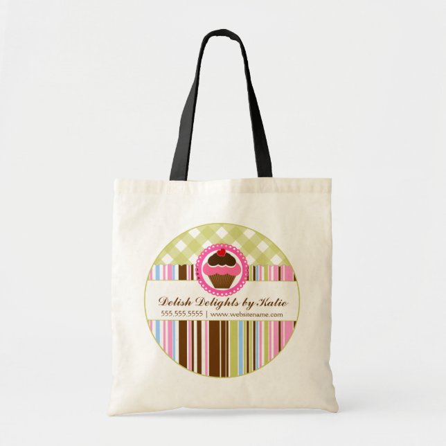 Cupcake Bakery Personalized Tote Bag (Front)