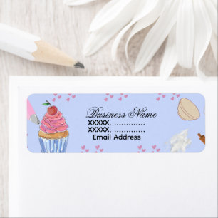 Cupcake Bakery Return Address Labels