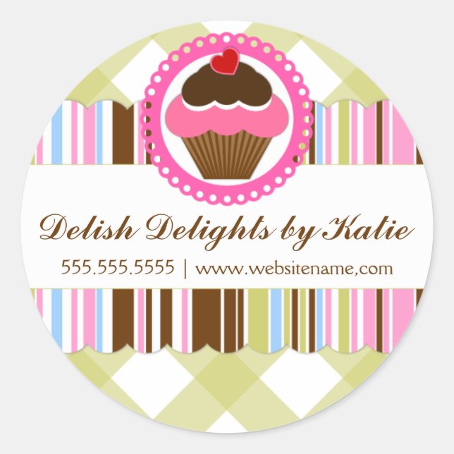 Cupcake Bakery Stickers (Front)