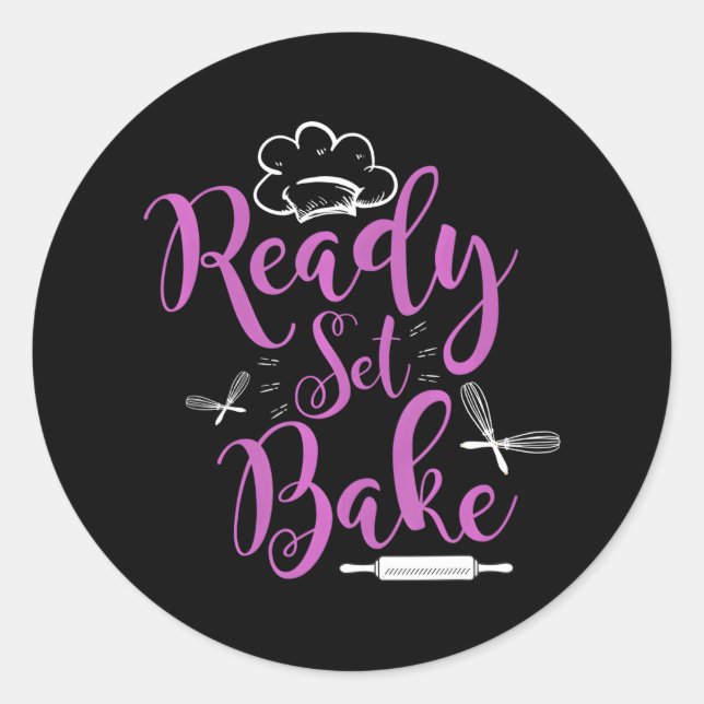 Cupcake Baking Baker Funny for Pastry Chef Classic Round Sticker (Front)
