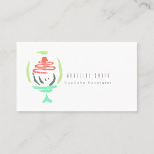 Cupcake Baking Cake Decorator Cake Stand Business Card