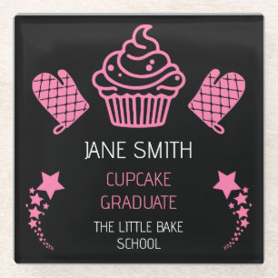 Cupcake Baking Course Glass Coaster
