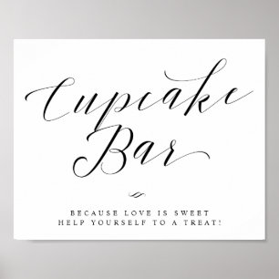Cupcake Bar Chic Bridal Shower or Wedding Sign