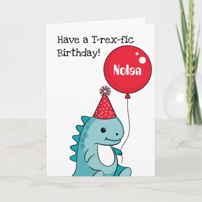 Cupcake Birthday Card with personalized name (Front)