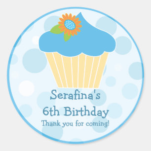 Cupcake Birthday Gift Sticker