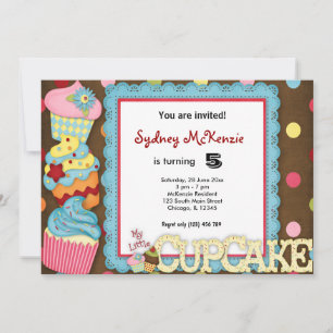 Cupcake Birthday Invitation
