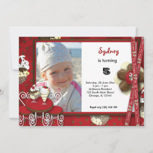 Cupcake Birthday Invitation