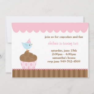 Cupcake Birthday Party Invitation