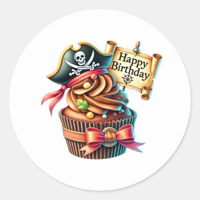 Cupcake Birthday Stickers (Front)