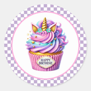 Cupcake Birthday Stickers