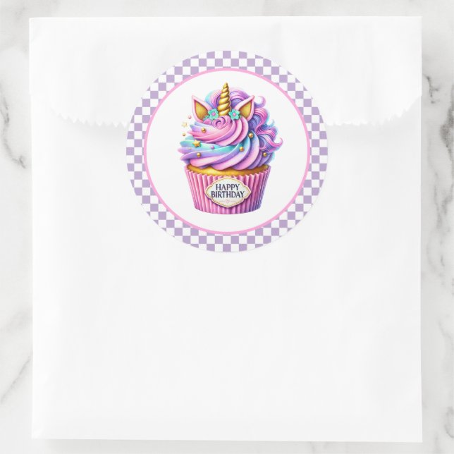 Cupcake Birthday Stickers (Sac)