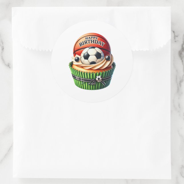 Cupcake Birthday Stickers (Bag)
