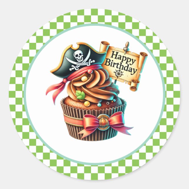 Cupcake Birthday Stickers (Devant)