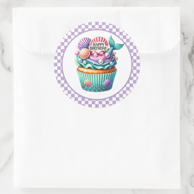 Cupcake Birthday Stickers (Sac)
