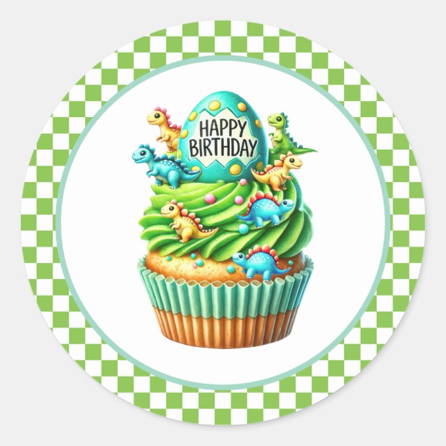 Cupcake Birthday Stickers (Front)