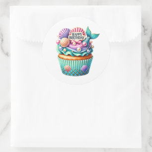 Cupcake Birthday Stickers