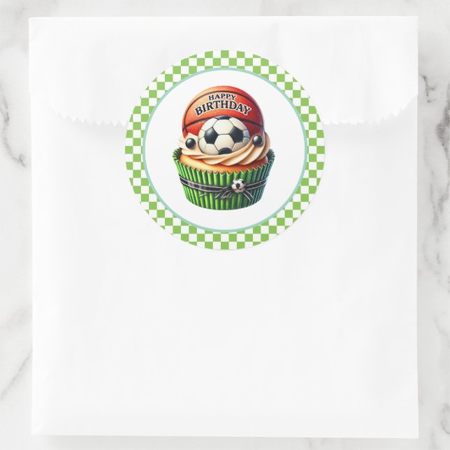 Cupcake Birthday Stickers (Bag)