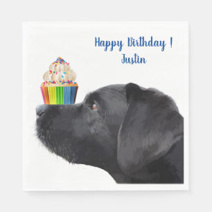 Cupcake - Black Lab Napkin
