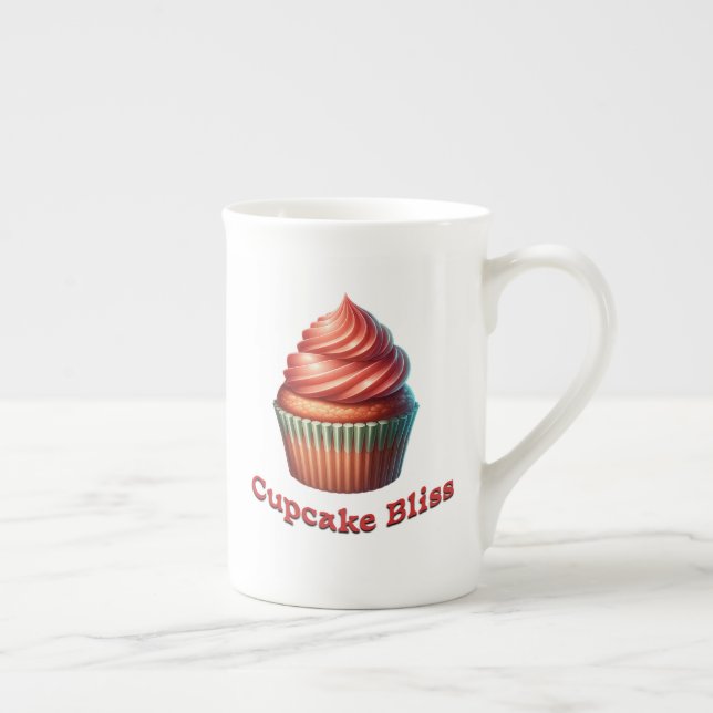 Cupcake Bliss Bone China Mug (Right)