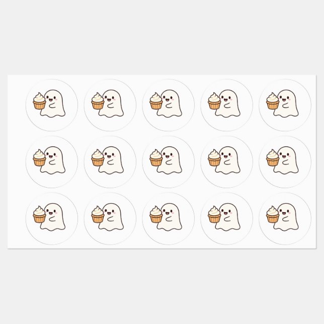 Cupcake Boo stickers (Sheet)