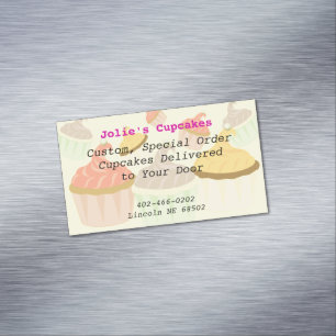 Cupcake Business Card Magnet