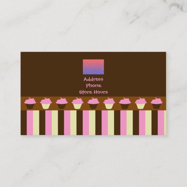 Cupcake Business Cards (Front)