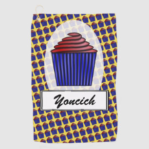 Cupcake by Kenneth Yoncich Golf Towel
