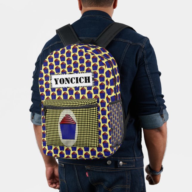 Cupcake by Kenneth Yoncich Printed Backpack (Insitu (Model))