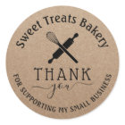 Cupcake Cake Bakery Thank You Order Rustic Kraft 