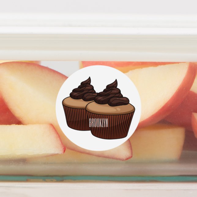 Cupcake cartoon illustration  (Affixed)
