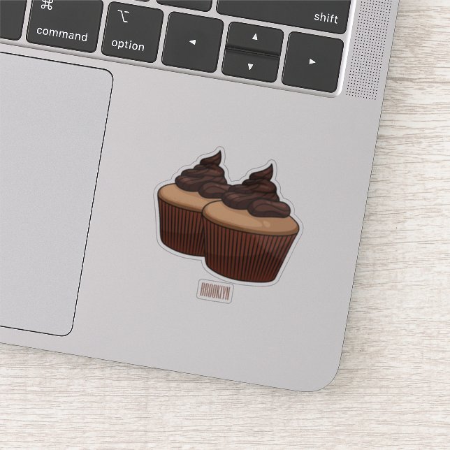 Cupcake cartoon illustration (Detail)