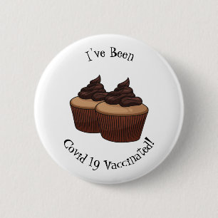 Cupcake cartoon illustration 2 inch round button