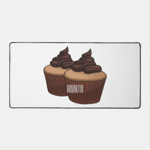 Cupcake cartoon illustration  desk mat