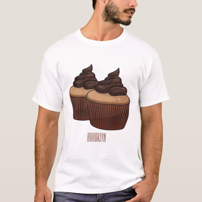 Cupcake cartoon illustration T-Shirt (Front)