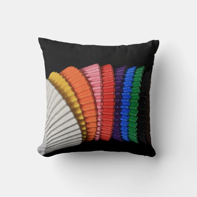 Cupcake Cases Throw Pillow (Front)