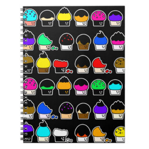 Cupcake Cavalcade – Colourful Repeating Pattern Notebook