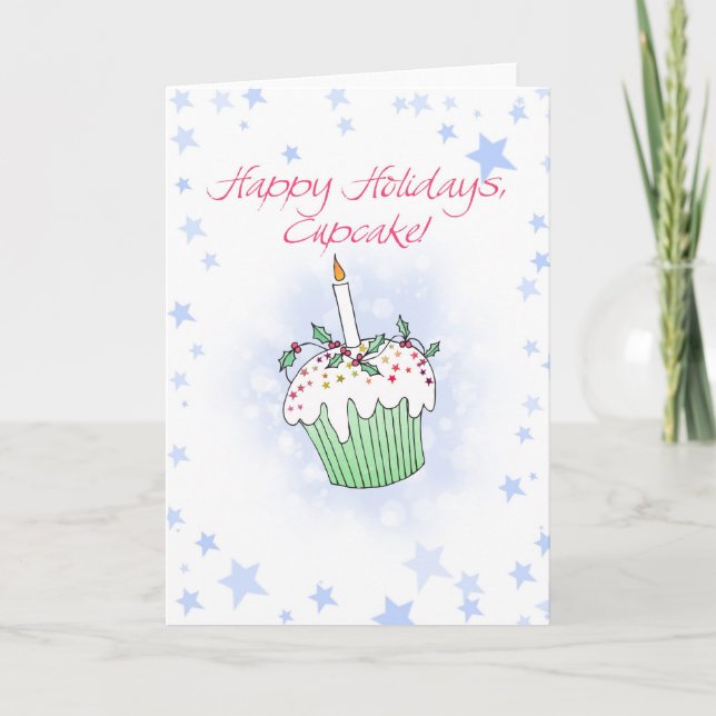 cupcake christmas holiday card (Front)