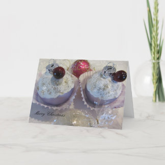 Cupcake Christmas Tree Decorations Holiday Card
