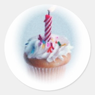 Cupcake Classic Round Sticker