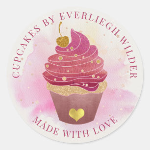 Cupcake  classic round sticker