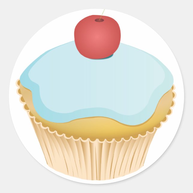Cupcake Classic Round Sticker (Front)