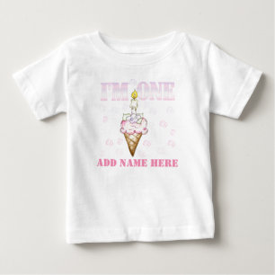 Cupcake Cone I'm One 1st Birthday Tshirt