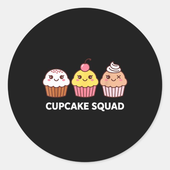 Cupcake Costume For Men Women Girl Baking Cupcake  Classic Round Sticker (Front)